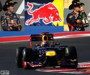 yapboz Sebastian Vettel - Red Bull - 2012 ABD Grand Prix, 2 gizli